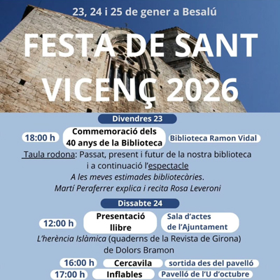 Festa de Sant Vicenç a Besalú, 2026