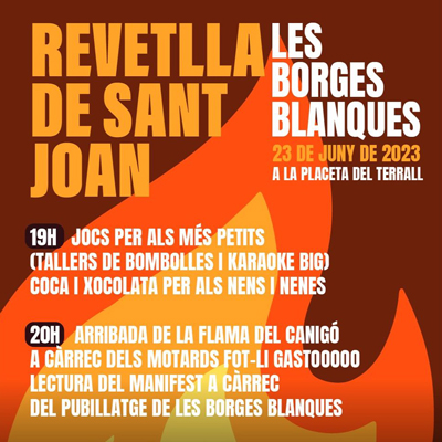 Revetlla de Sant Joan a les Borges Blanques, 2023