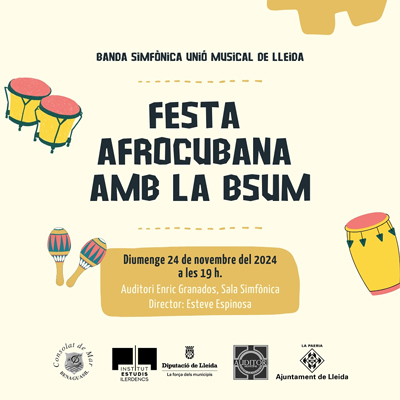 Festa afrocubana amb la BSUM, Banda Simfònica Unió Musical de Lleida, 2024