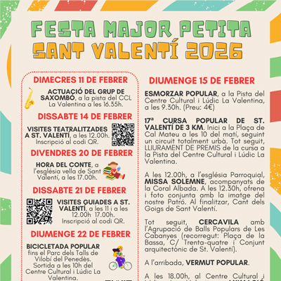 Festa Major Petita de Sant Valentí a Les Cabanyes, 2026