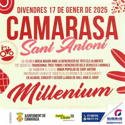 Festa Major de Sant Antoni a Camarasa, 2025