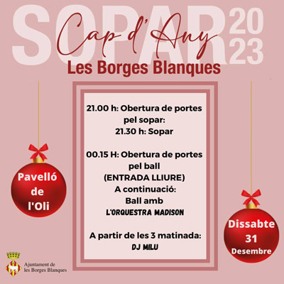 Cap d'any a les Borges Blanques 2022