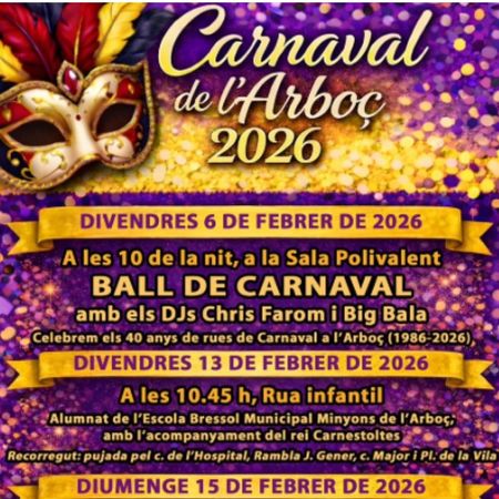 Carnaval de l'Arboç 2026, Carnaval de l'Arboç, L'Arboç, 2026, 
