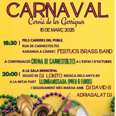 Carnaval a Cervià de les Garrigues 2025