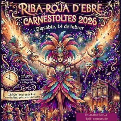 Carnestoltes a Riba-roja d'Ebre 2026, Carnestoltes a Riba-roja d'Ebre, 2026, Riba-roja d'Ebre, Carnaval, 