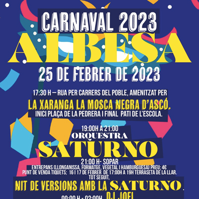 Carnaval d'Albesa, 2023