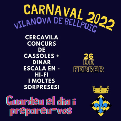 Carnaval de Vilanova de Bellpuig, Carnaval, Vilanova de Bellpuig, 2022