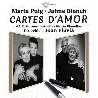 Teatre 'Cartes d'amor', Companyia de l'Orfeó Popular Olotí, Marta Puig i Jaime Blanch