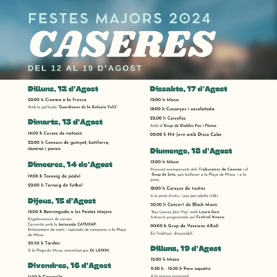 Festes Majors de Caseres, 2024