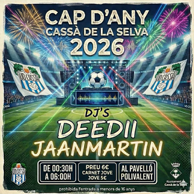 Revetlla de Cap d'Any a Cassà de la Selva, 2025