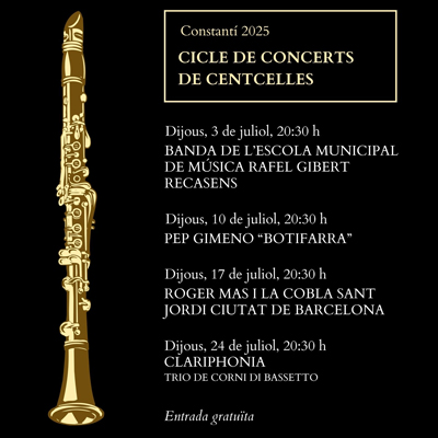 Cicle de Concerts a Centcelles, Constantí, 2025