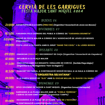 Festa Major de Cervià de les Garrigues, 2024