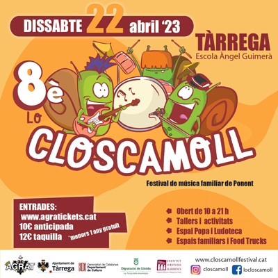 Lo Closcamoll, Festival de música familiar de Ponent, Tàrrega, 2023