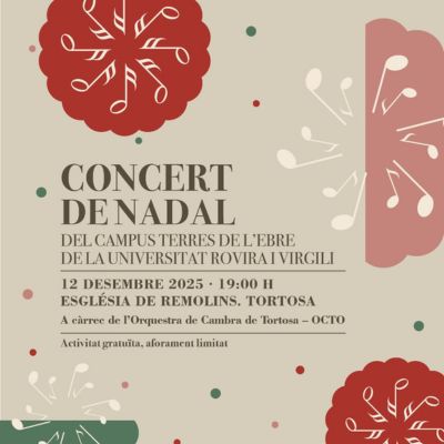 Concert de Nadal del Campus Terres de l'Ebre de la URV 2025, Concert de Nadal del Campus Terres de l'Ebre de la URV, 2025, Campus Terres de l'Ebre, 