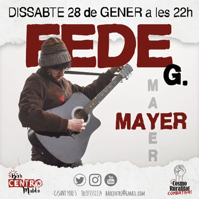 Concert de Fede G. Mayer al Bar Centro, Maldà, 2023