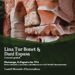 Concert de Lina Tur i Dani Espasa al Castell d'Escornalbou, 2019
