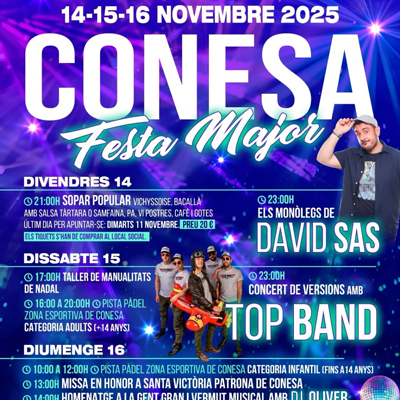 Festa Major de Conesa, 2025