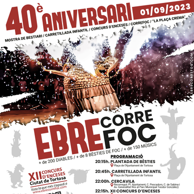 40è Ebre Correfoc, Festes de la Cinta, Tortosa, 2023