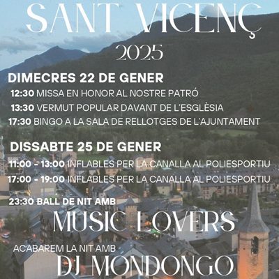 Festa Major de Sant Vicenç a Esterri d'Àneu, 2025