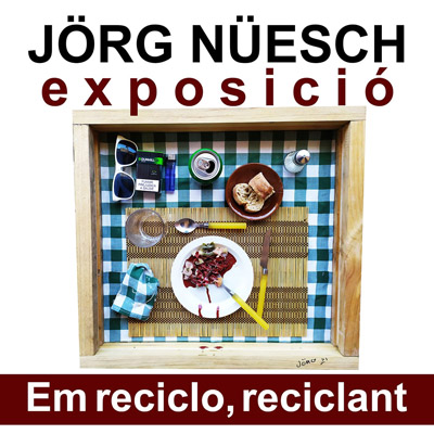 Exposició 'Em reciclo, reciclant' de Jörg Nüesch al Bar Centro, Maldà, 2021