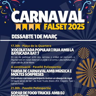 Carnaval de Falset, 2025