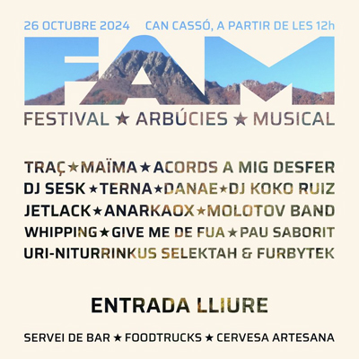 F.A.M. Festival Arbúcies Musical, Arbúcies, 2024