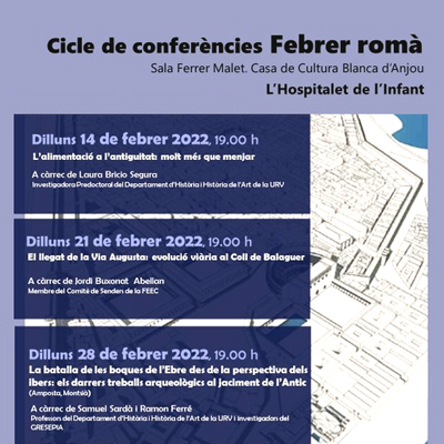 Cicle de conferències 'Febrer romà' a L'Hospitalet de l'Infant, 2022