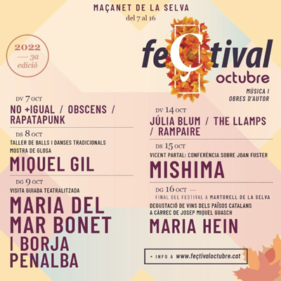 Feçtival octubre, Maçanet de la Selva, 2022