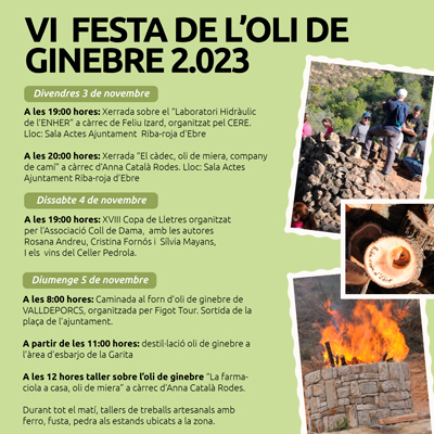 6a Festa de l'Oli de Ginebre - Riba-roja d'Ebre 2023