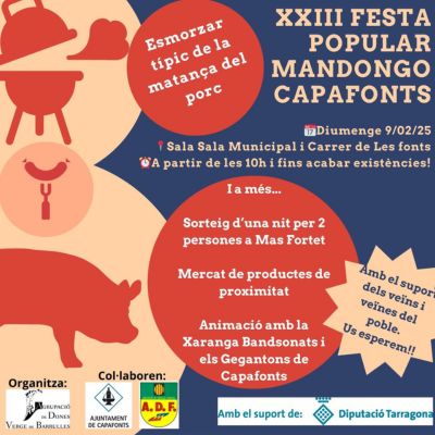 Festa Popular del Mandongo, Capafonts, 2025