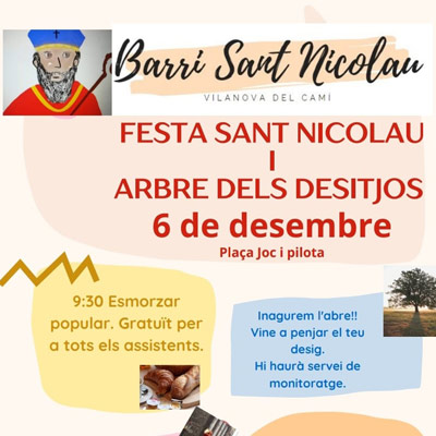Festa de Sant Nicolau i Arbre dels Desitjos - Vilanova del Camí 2021