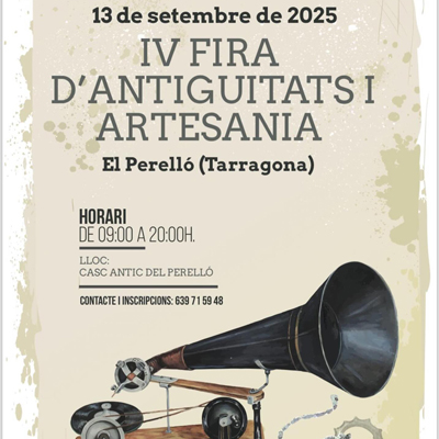 IV Fira d'antiguitats i artesania - El Perelló 2025