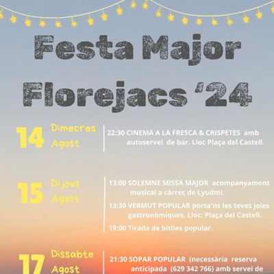 Festa Major de Florejacs, 2024