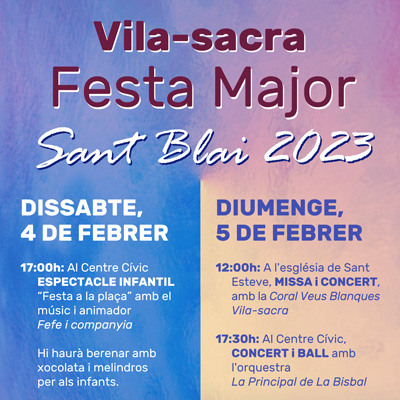 Festa Major de Sant Blai de Vila-sacra, 2023