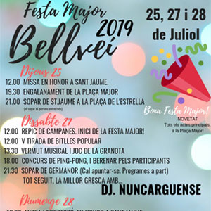 Festa Major de Bellveí (Torrefeta i Florejacs), 2019
