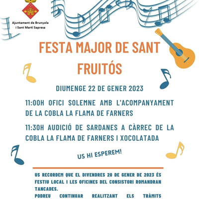 Festa Major de Sant Fruitós a Brunyola, 2023