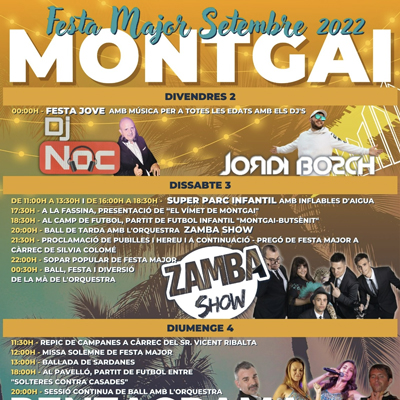 Festa Major de Montgai, 2022