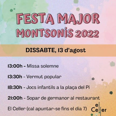 Festa Major de Montsonís, 2022
