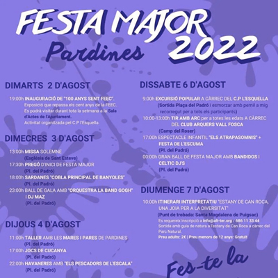 Festa Major de Pardines, 2022