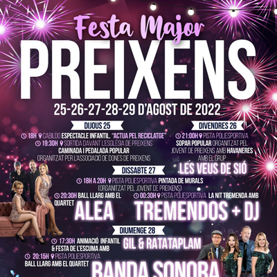 Festa Major de Preixens, 2022