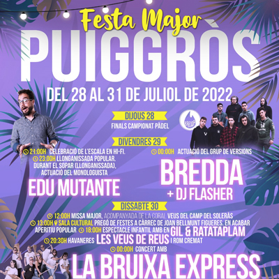 Festa Major de Puiggròs, 2022