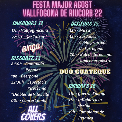 Festa Major de Vallfogona de Riucorb, 2022