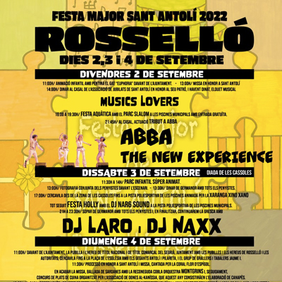 Festa Major de Rosselló, 2022