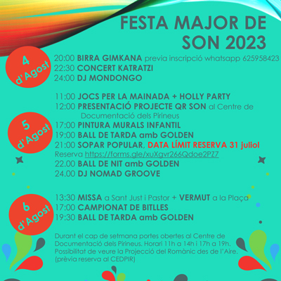 Festa Major de Son, Alt Àneu, 2023