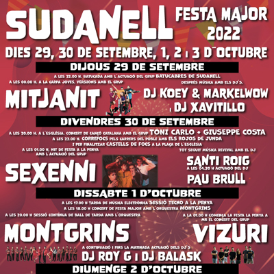 Festa Major de Sudanell, 2022