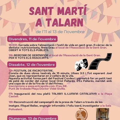 Festa Major de Talarn, Sant Martí, Talarn, 2022