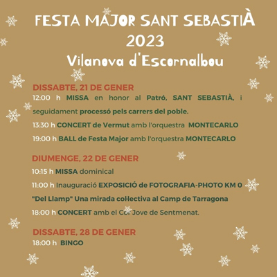 Festa Major d'Hivern de Vilanova d’Escornalbou, 2023