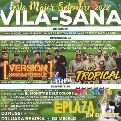 Festa Major de Vila-sana, 2022