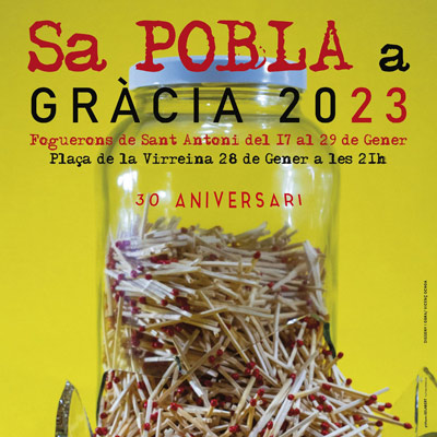 Foguerons de Sant Antoni de Sa Pobla a Gràcia 2023