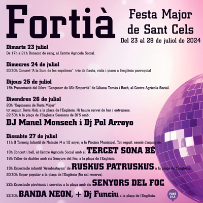 Festa Major de Fortià, 2024